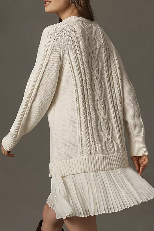 The Delphine Sweater Twofer Mini Dress